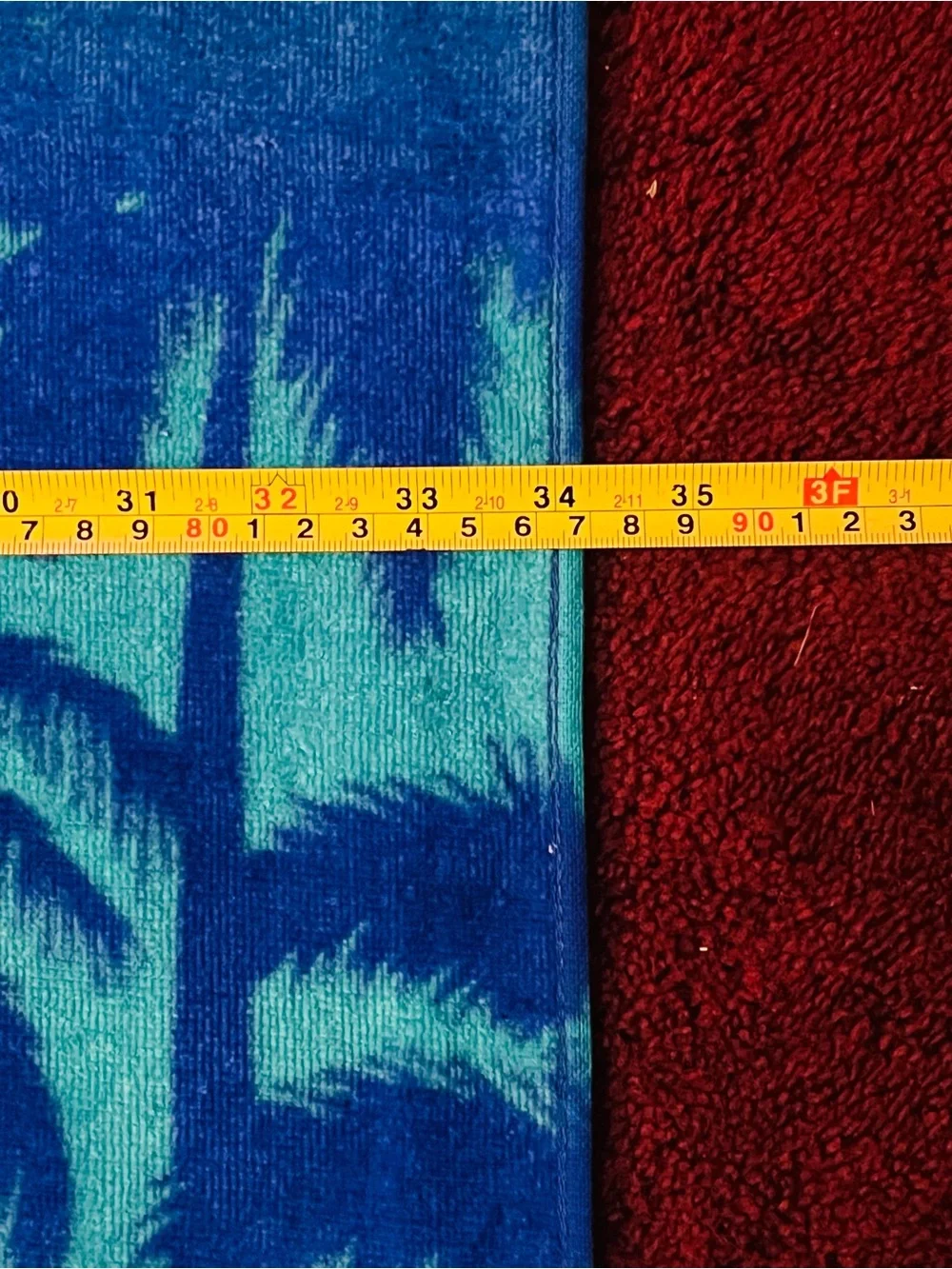 Bright Blue/Turquoise Tropical Palm Tree Beach Towel